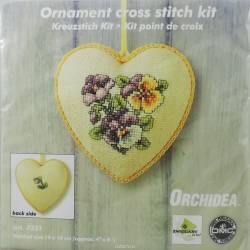 Набор для вышивания крестом Orchidea "Сердце", 10 х 10 см. 7331
