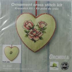 Набор для вышивания крестом Orchidea "Сердце", 10 х 10 см. 7332