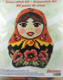 Набор для вышивания Orchidea "Подушка. Матрешка", 37,5 х 47,5 см. 9299