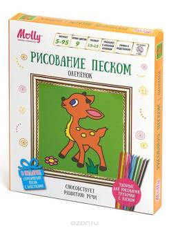 Molly Набор для создания картины из цветного песка Олененок
