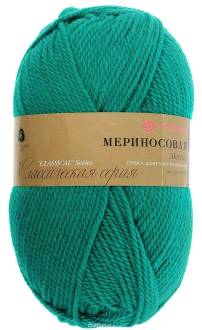 Пряжа для вязания Пехорка "Мериносовая", цвет: изумрудный (335), 200 м, 100 г, 10 шт