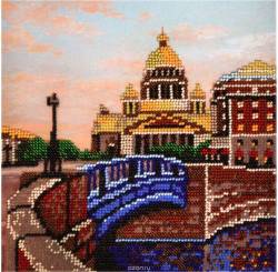 Набор для вышивания бисером Hobby & Pro "Синий мост", 20 х 19,5 см