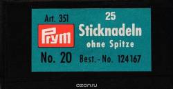 Набор ручных игл "Prym", для вышивания, №20, 25 шт
