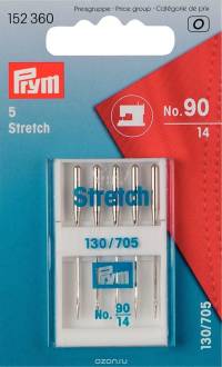 Набор игл для швейных машин "Prym", стрейч, №90, 5 шт