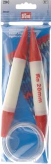 Спицы круговые "Prym", цвет: прозрачный, диаметр 20 мм, длина 80 см