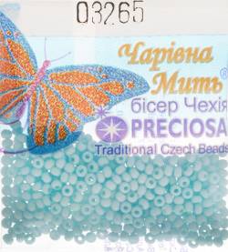 Бисер "Preciosa", непрозрачный, цвет: нежно-голубой (03265), 10/0, 5 г. 544203_03265