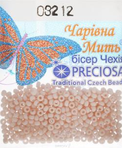 Бисер "Preciosa", непрозрачный, цвет: кремовый (03212), 10/0, 5 г. 544203_03212
