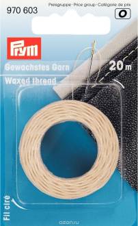 Нить вощеная "Prym", цвет: бежевый, 20 м