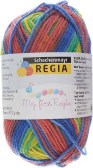Пряжа для вязания Schachenmayr "My First Regia", цвет: желтый, синий, темно-розовый (01892), 105 м, 25 г