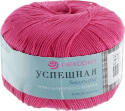 Пряжа для вязания Пехорка "Успешная", цвет: малиновый (439), 220 м, 50 г, 10 шт
