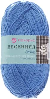 Пряжа для вязания Пехорка "Весенняя", цвет: темно-голубой (15), 250 м, 100 г, 5 шт