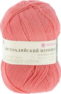 Пряжа для вязания Пехорка "Австралийский меринос", цвет: светлый коралл (351), 400 м, 100 г, 5 шт