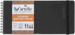 Artefly Альбом для рисования 24 листа цвет черный