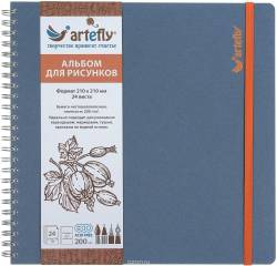Artefly Альбом для рисования 24 листа цвет голубой AFNB-2257