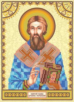 Схема для вышивки иконы бисером на холсте Абрис Арт "Святой Савва (Савелий)", 17 х 23 см