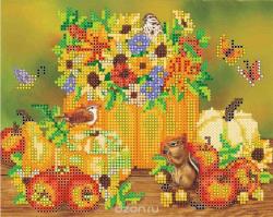 Схема для вышивки бисером на холсте Абрис Арт "Праздник осени", 20 x 16 см