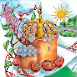 Схема для вышивки бисером на холсте Абрис Арт "Пасхальное утро", 20 x 20 см
