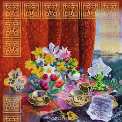 Схема для вышивки бисером на холсте Абрис Арт "Восточный Натюрморт", 30 x 30 см
