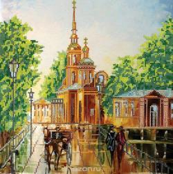 Схема для вышивки бисером на холсте Абрис Арт "Городская симфония", 30 х 30 см