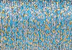 Нитки Kreinik "Blending Filament", цвет: голубой-золотистый, 50 м