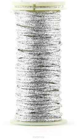 Нить для декорирования Kreinik "Iron On", термоклеевая, металлизированная, цвет: серебристый (6020), 3 м