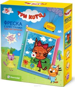 Фантазер Набор для создания фрески Три кота Карамелька
