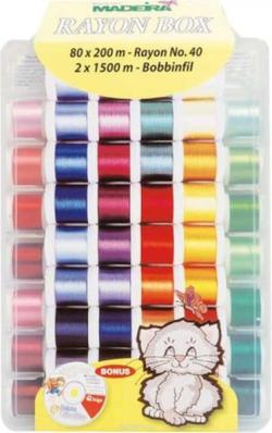 Набор швейных ниток Madeira "Rayon", 200 м, 82 шт