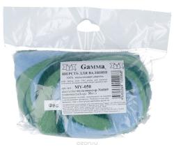 Шерсть для валяния "Gamma", цвет: зеленый, светло-голубой, зеленое яблоко (6069), 50 г. MY-050
