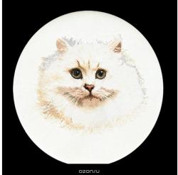 Набор для вышивания крестом Thea Gouverneur "Белый персидский кот", 42 х 42 см. 1045A