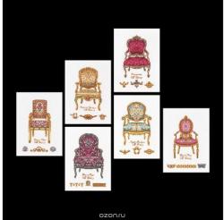 Набор для вышивания крестом Thea Gouverneur "Шесть стульев", 13,5 х 18,5 см. 3068