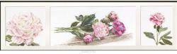 Набор для вышивания крестом Thea Gouverneur "Пионы", 82 х 19,5 см. 433A