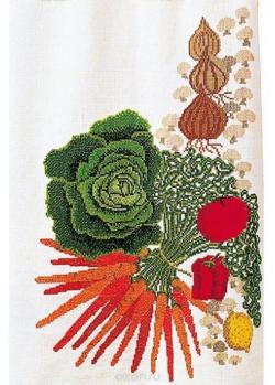 Набор для вышивания крестом Thea Gouverneur "Кухонное полотенце", 57 х 90 см. 980A