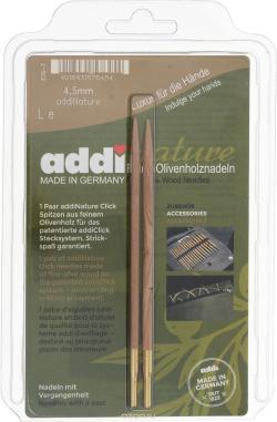 Спицы дополнительные Addi "Addi Click Nature", диаметр 5 мм, 2 шт