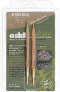 Спицы дополнительные Addi "Addi Click Nature", диаметр 8 мм, 2 шт
