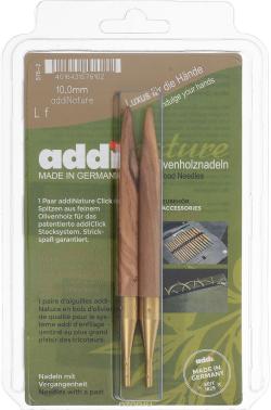 Спицы дополнительные Addi "Addi Click Nature", диаметр 10 мм, 2 шт