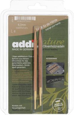 Спицы дополнительные Addi "Addi Click Nature", диаметр 6 мм, 2 шт