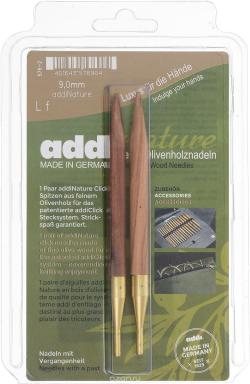 Спицы дополнительные Addi "Addi Click Nature", диаметр 9 мм, 2 шт