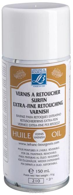 Лак ретушный Lefranc & Bourgeois "Extra-Fine", в аэрозоли, 150 мл