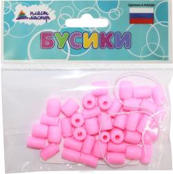 Пластмастер Набор бусин Бочоночки цвет розовый