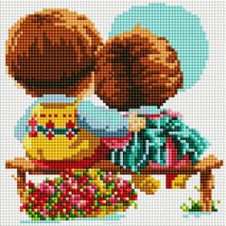 Алмазная мозаика "Рукоделие", на подрамнике, 20 х 20 см. AZM2020/D-006