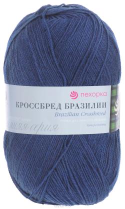 Пряжа для вязания Пехорка "Кроссбред Бразилии", цвет: индиго (156), 500 м, 100 г, 5 шт
