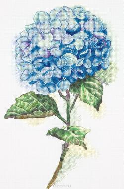 Набор для вышивания крестом Panna "Голубая гортензия", 20 x 30 см