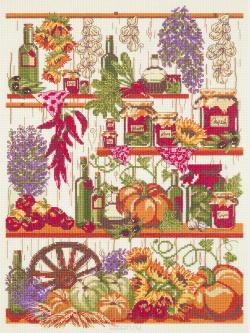 Набор для вышивания крестом Panna "Кладовая осени", 23 x 32,5 см