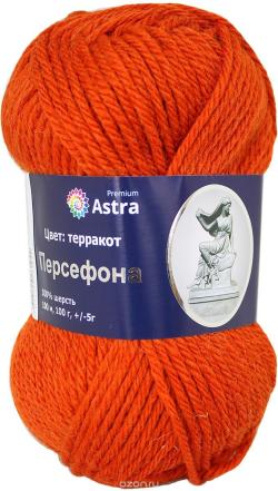 Пряжа для вязания Астра "Персефона", цвет: терракот (07), 100 м, 100 г, 5 шт