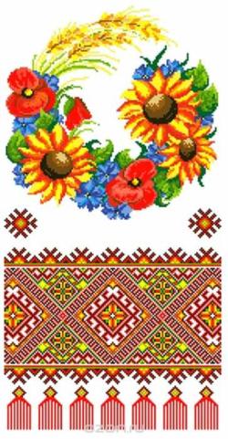 Набор для вышивания крестом "Каролинка", 37 x 150 см. кркн 2010