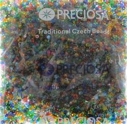 Бисер Preciosa "Ассорти", прозрачный, цвет: мультицвет (mix 17), 50 г