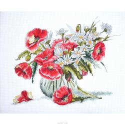 Набор для вышивания крестом Hobby&Pro "Краски лета", 30 х 39 см