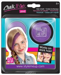 Style Me Up Набор для творчества Радужный мелок для волос цвет фиолетовый