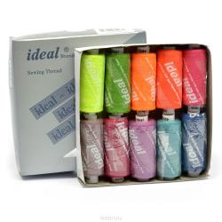 Набор швейных ниток "Ideal", №40, цвет: мультиколор (MIX BT), 366 м, 10 шт
