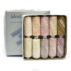 Набор швейных ниток "Ideal", №40, цвет: мультиколор (MIX PR), 366 м, 10 шт